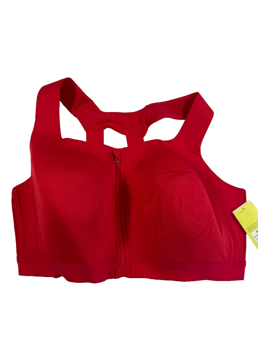 All in Motion Women's High Support Sculpt Zip Front Sports Bra Red Size 44D NWT